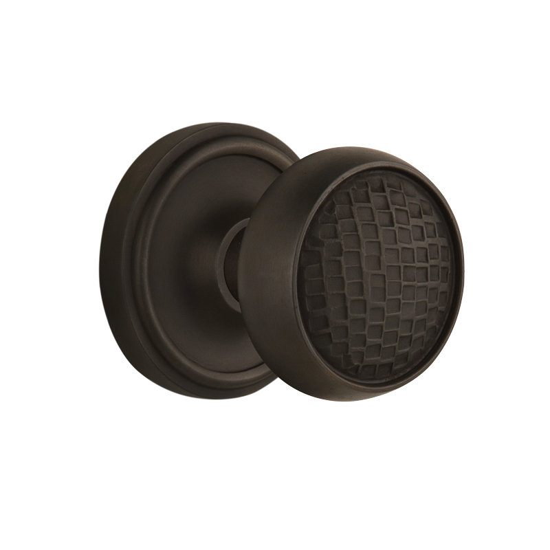 Classic Rosette with Craftsman Door Knob, Oil-Rubbed Bronze