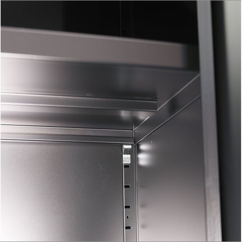 Une armoire de rangement multifonctionnelle en métal d'une hauteur de 39,96 pouces, Black