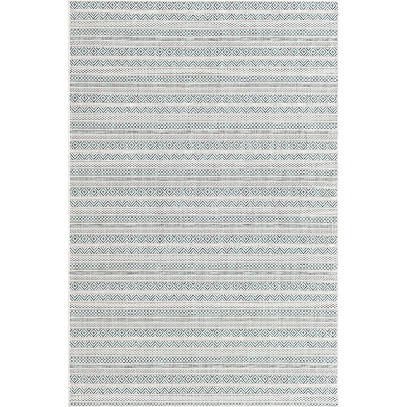 Outdoor Glimmer Area Rug Light Blue Color, Rectangle 5'3" x 7'10"