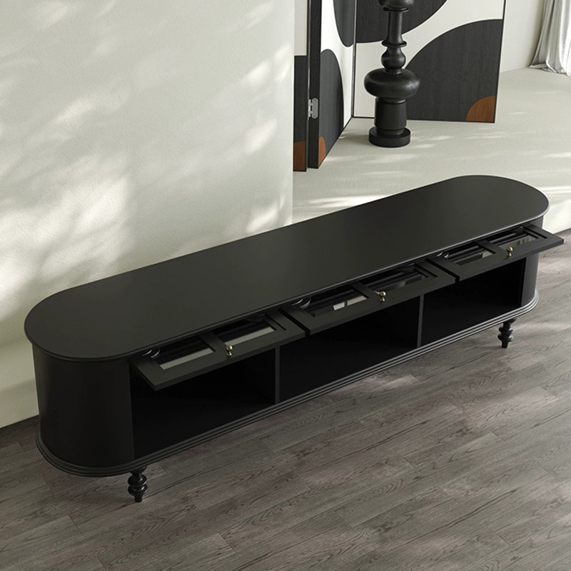 Meuble télé simple noir, 94.49"