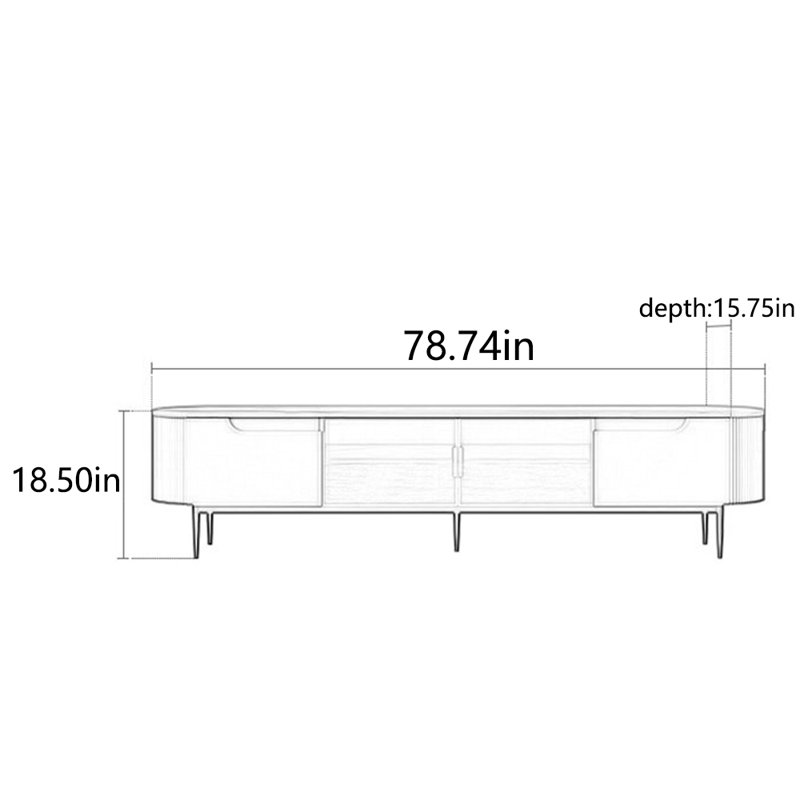 High-end rock panel creative simple TV cabinet