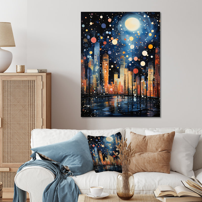 Popart Urban Cityscape IV - Art mural en métal City Art Deco, H 32 po x l 24 po x P 1 po