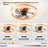 Ceiling Fans With Lights Dimmable LED Embedded Installation Of Thin Modern Ceiling Fans(Orange)-726907008