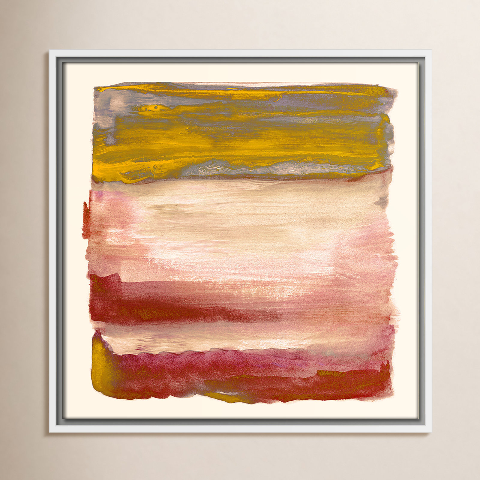 Yellow Sky I Print by Nan, White, 17.5" H x 17.5" W