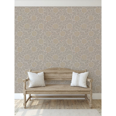 Rouleau de papier peint à motif de marguerites pressées L 33 pi x l 20,5 po Yuki Osada