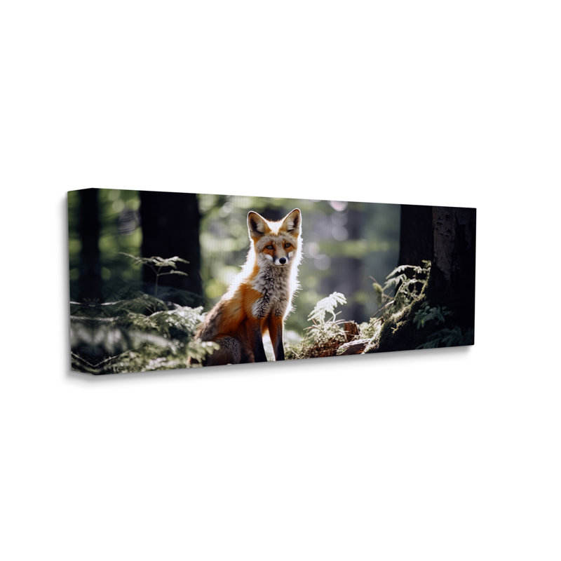 «Fox Under Sun Rays On Canvas» par Ray Powers, H 10 po x l 24 po x P 1,5 po