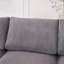 Canapé modulaire en velours côtelé à 6 places Boneless gris pour salle de séjour en forme de U de 113 po, sans assemblage, mousse complète, multifonctionnel avec méridienne, deux coussins de dossier et coussins décoratifs en forme de nuage-121298727