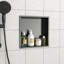 Niche de douche en acier inoxydable, noir bronze industriel-1130973430-1130973431