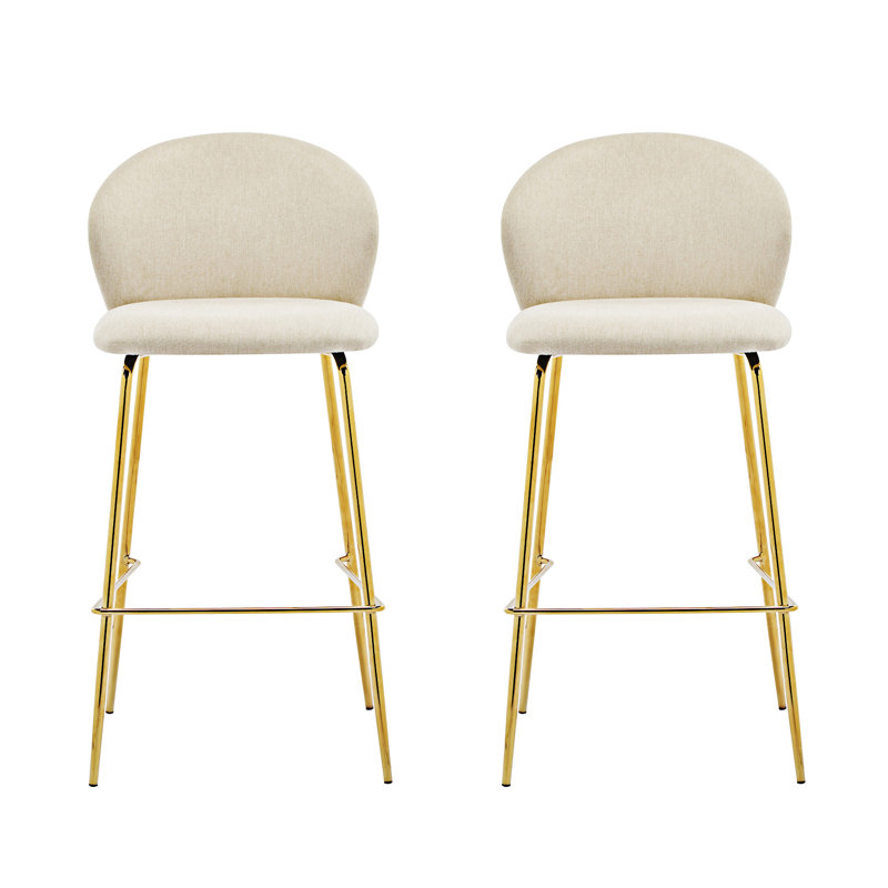 Ensemble de 2 tabourets de bar rembourrés