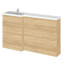 Fusion Fitted Furniture - Gloss White Freestanding Single Vanity with Integrated Basin-550051956-644305771