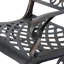 Fauteuil 2 - détails floraux traditionnels et motif rouille - structure en aluminium de 25,91 po x 21,82 po x H 34,59 po nécessaire pour assembler 2 pieds classiques - rouille - requis