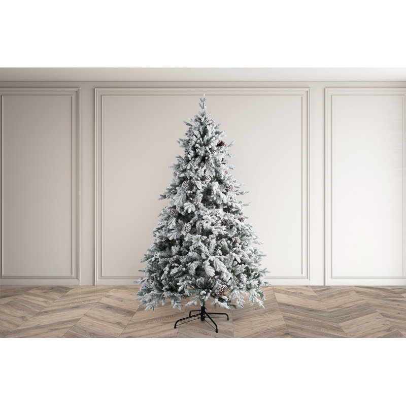 FROSTED WINTERFOLD FIR - Artificial Christmas Tree, 7.5 ft, Pre-Lit