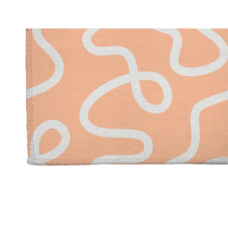 Tapis d'extérieur antidérapant Squig, Rectangulaire 8 pi x 10 pi