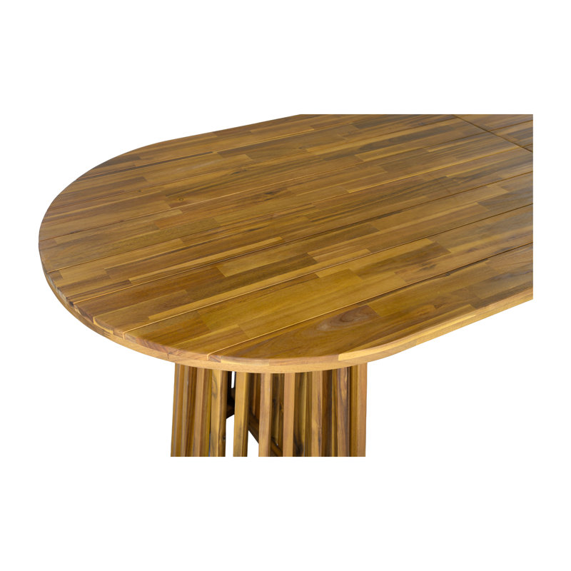 Caelis Outdoor 4-Person Acacia Wood Dining Set With Removable Cushions, 4