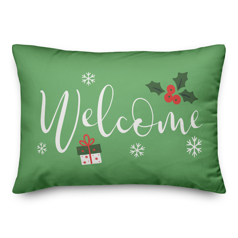  Coussin lombaire Welcome, Vert