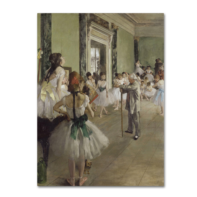 « the ballet class » par edgar degas, reproduction sur toile tendue, H 47 po x l 35 po