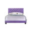 Lit double transitionnel mauve avec support