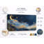 Art mural bleu clair au clair de lune-2005370386