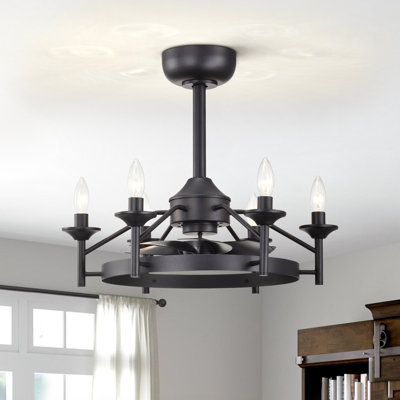 Hodaya 27" W Remote Control Ceiling Fan