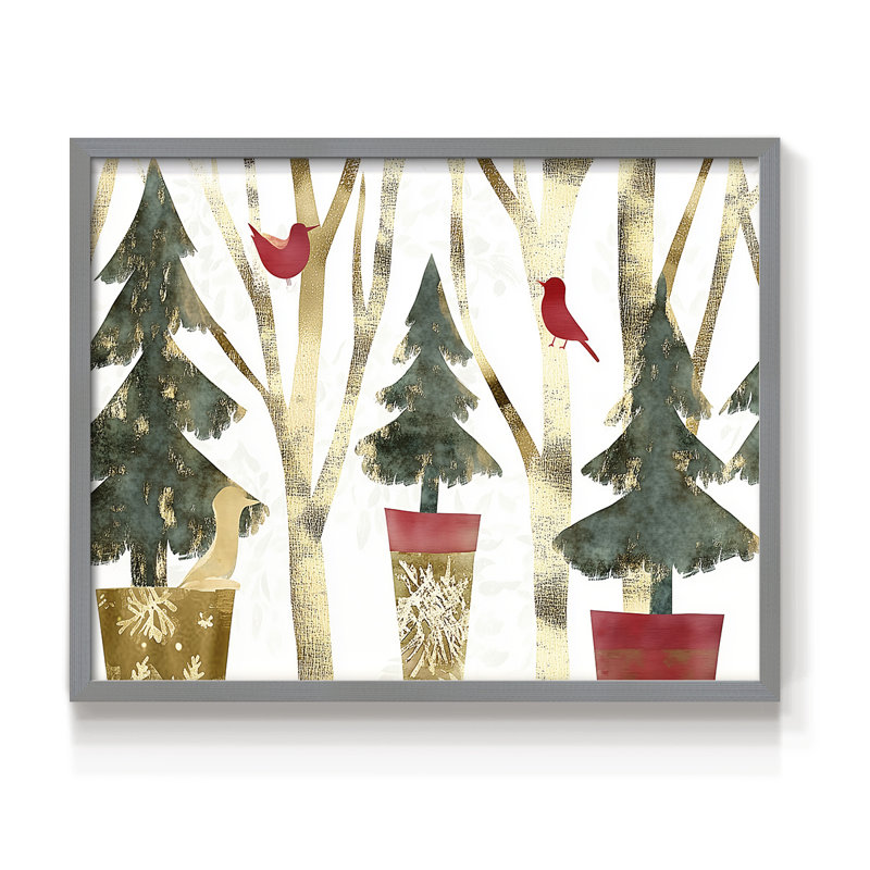 «Chirstmas Art» - Dxlviii - reproduction encadrée, H 11 po x l 14 po, Gris