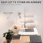 Montant de bureau simple blanc