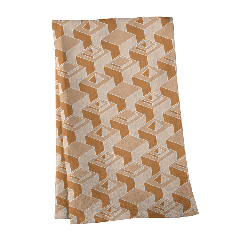 Patricia Geoffrey Tea Towel Kitchen Towel, Light Orange, Poly Twill