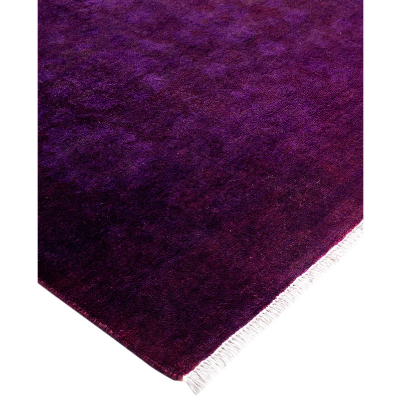 Overdyed One-of-a-Kind 4' 0" X 6' 4" Hand Knotted Area Rug