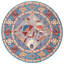 Antiquity Hand-Tufted Wool/Cotton Blue/Red Area Rug-1520951506