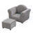 Kids Upholstered Couch With Ottoman, A Comfortable And Durable Seating Option For Little Ones To Relax And Play.