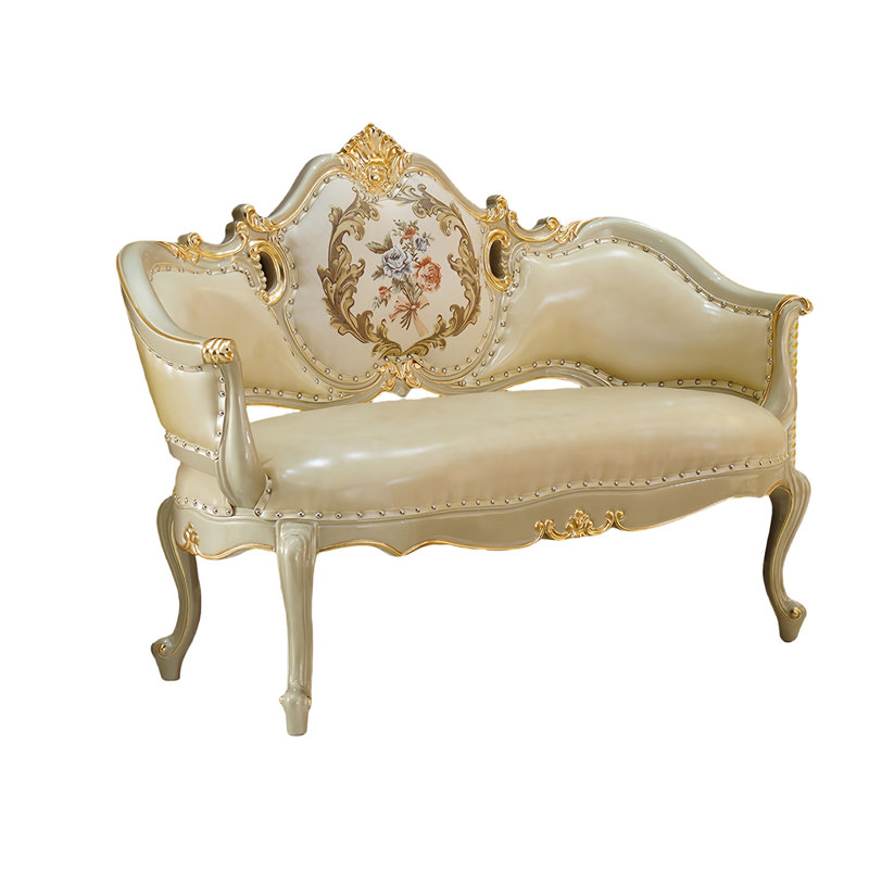 Banc rembourré en cuir Grandiose