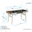 Miltona Glass Top Solid Wood Base Computer Desk