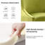 Chaise d'appoint rembourrée en velours avec pieds dorés -914484086