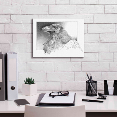 "Kenyada Red Barrel Studio" Ravens Head "par Durwood Coffey, art mural sur toile
