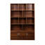 Bibliothèque de 71,43 po de hauteur avec 4 portes avec 10 et 3 portes, organisateur de rangement cubique moderne pour le bureau du salon, espace spacieux, espace de conception et d'étude, espace