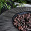 Outdoor Propane Fire Pit Table - Square Concrete, 50,000 , Lava Rocks, Waterproof Patio Concrete Square, Propane, Cover