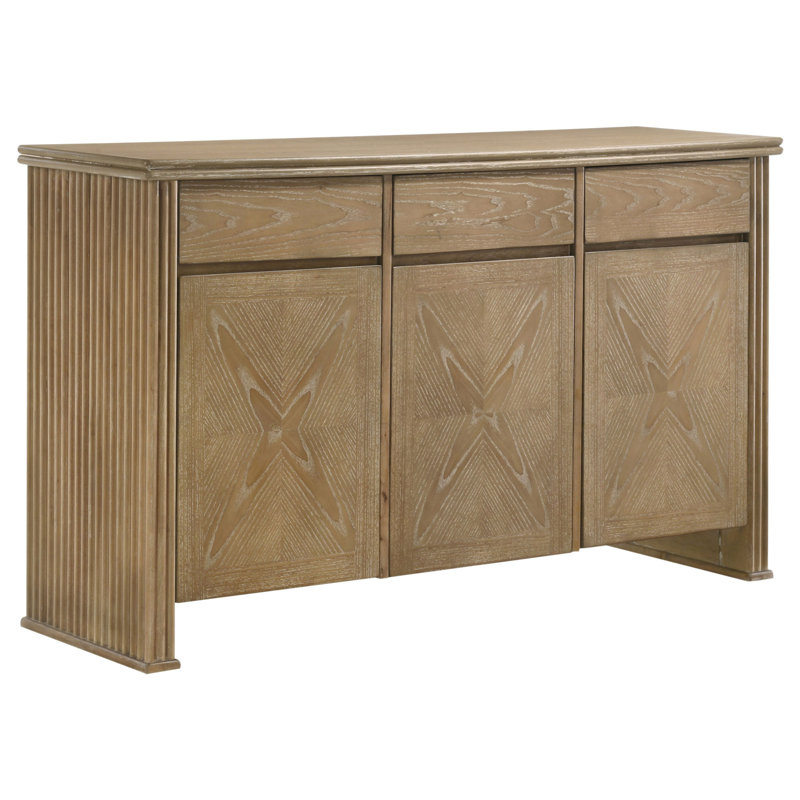 Dreydon Light Brown 3-Door Sideboard Server