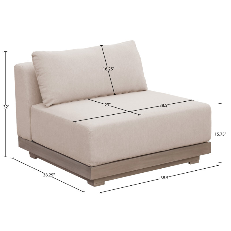Fauteuil modulaire d'extérieur Solace, Beige