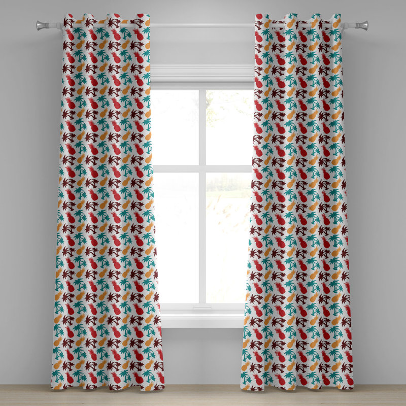 Multicolore rideaux à œillets 50 po East Urban Home, L 50 po x L 108 po