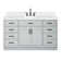 Thornaby 60'' Solid Wood Single Bathroom Vanity with 1.5'' White Quartz Top, Oval Sink