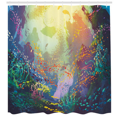 Shower Curtain with Hooks Included