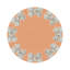 Pearl Bow Vegan Leather Round Pebble Placemat-775304712
