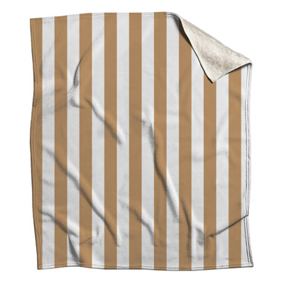 Beige Vertical Stripes Blankets