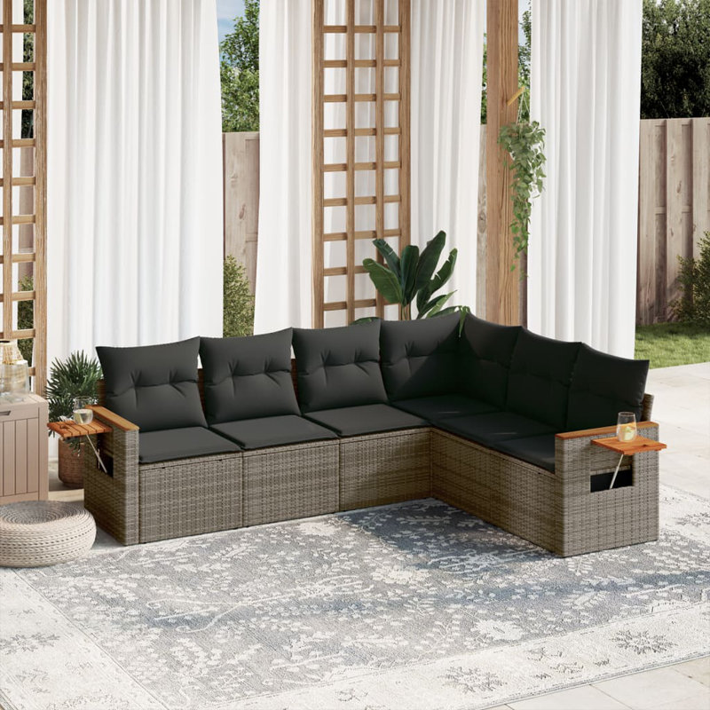 Vidaxl Garden Sofa Set Grey