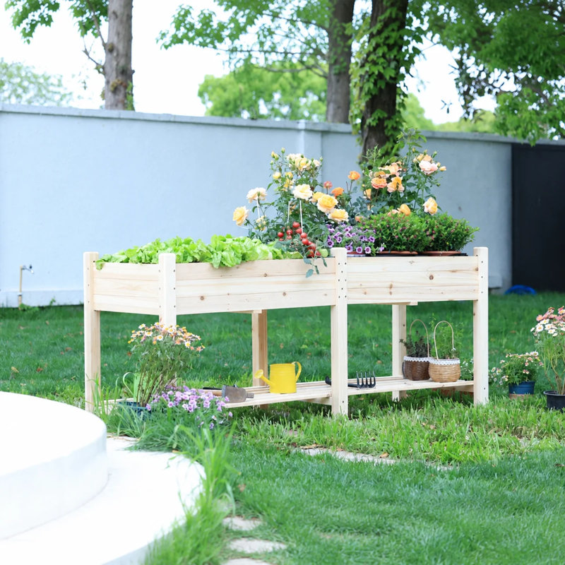 Raised Garden Bed, Beige