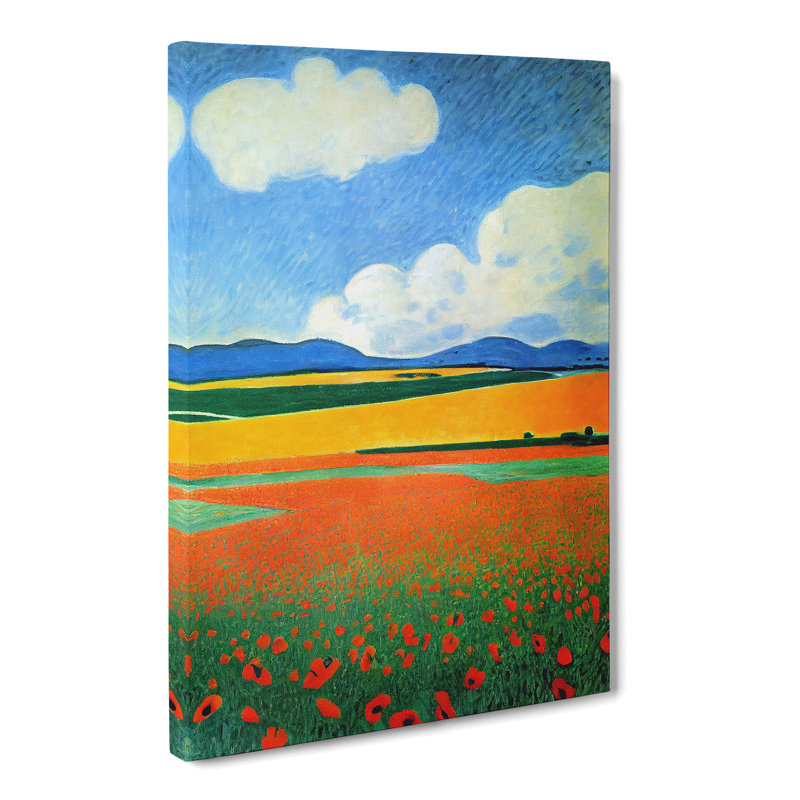 Bostobrick Poppy Field - Wrapped Canvas, 76cm H x 50cm W x 3cm D