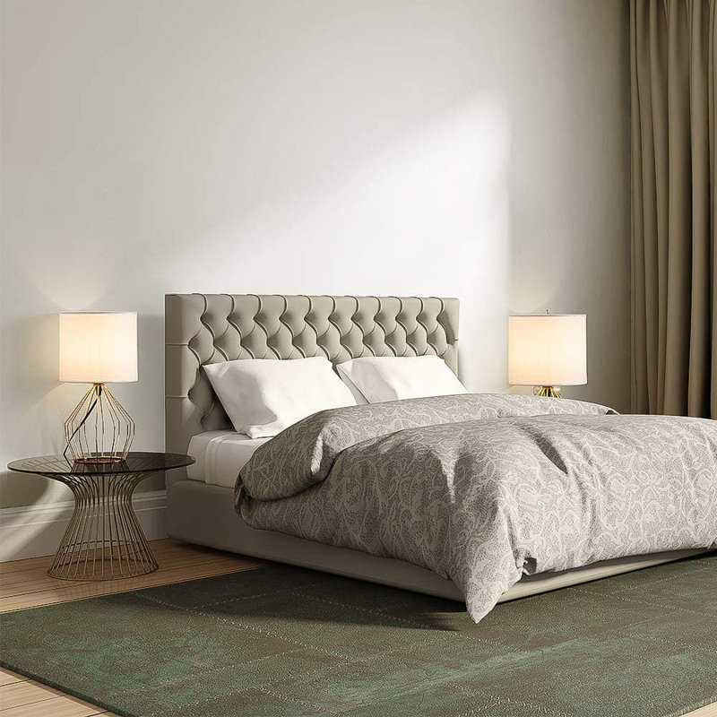 Ensemble de lampe de table 13,6 "Cab, Or, Blanc