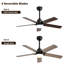 Low Profile 42 Inch Ceiling Fan 5 Blades Noiseless Reversible Dc Motor Remote Control With Led Light
