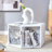 Hexagonal MDF Coffee Table, Characteristic Pattern Stickers, Multi-Hole Design To Give More Storage Space