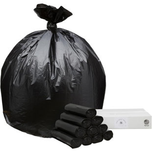 45 Gallon Garbage Trash Bag 40X46" 1.2 Mil Black 100 Count Can Liner Bulk 40 Gallon 41 Gallon 42 Gallon 43 Gallon 44 Gallon 