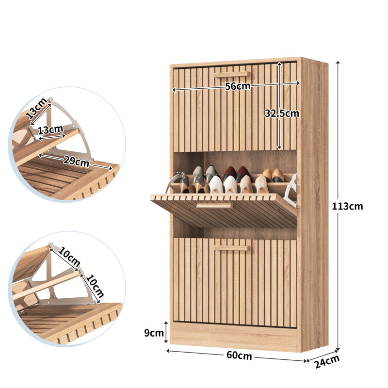 20 Pair Flip Down Shoe Storage